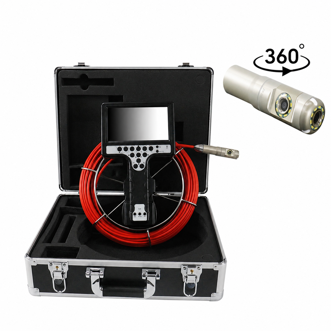 Cámara inspección 25mm Wopson WPS-B1-C25H Cámara inspección 25mm Wopson WPS-B1-C25H con doble cámara y rotación 360°
