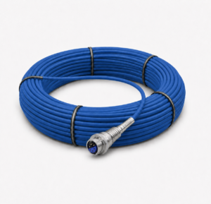 Cable azul de repuesto X-FH4 con conector metálico e inserto azul para cámara Wopson WPS-FH4