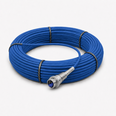 Cable azul de repuesto X-FH4 con conector metálico e inserto azul para cámara Wopson WPS-FH4